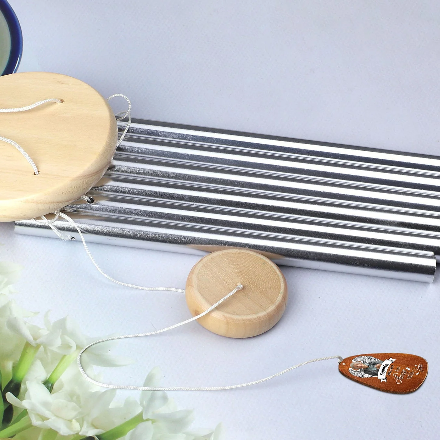 I am always with you - Personalized Memorial Photo Wind Chimes - Image 10