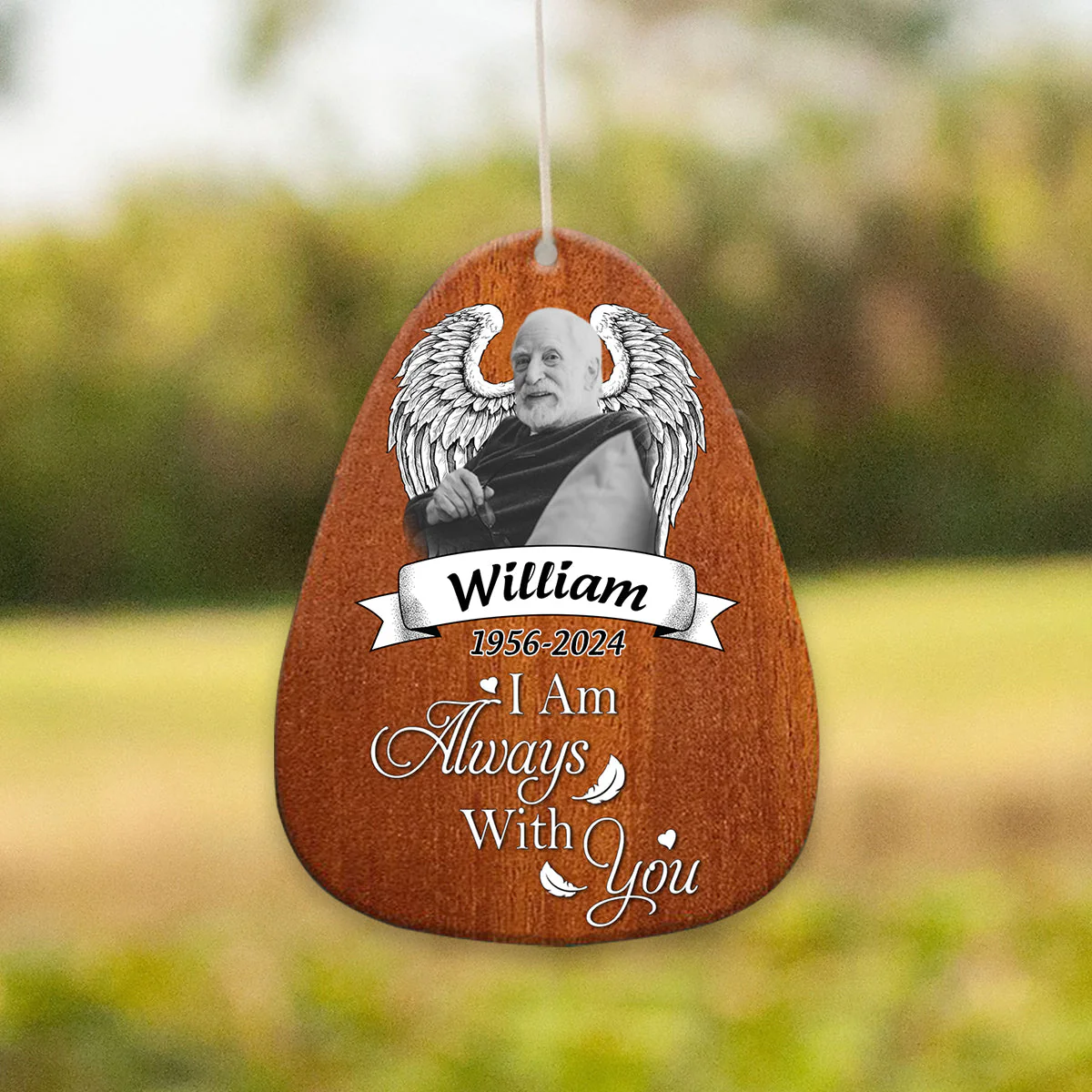 I am always with you - Personalized Memorial Photo Wind Chimes - Image 5