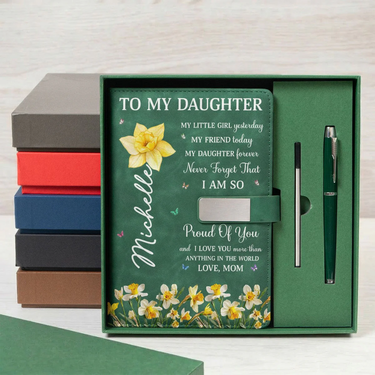 I Am So Proud Of You - Personalized Notebook Set Gift For Daughter - Image 4