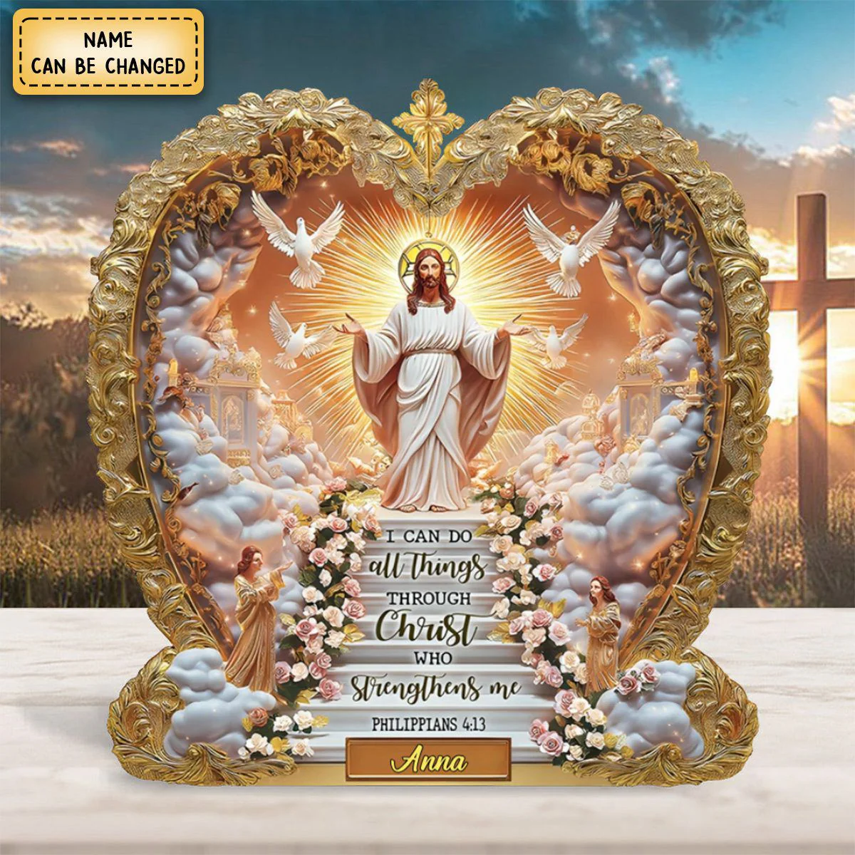 I Can Do All Things - Personalized Christian Custom Shaped Acrylic Plaque - Image 5