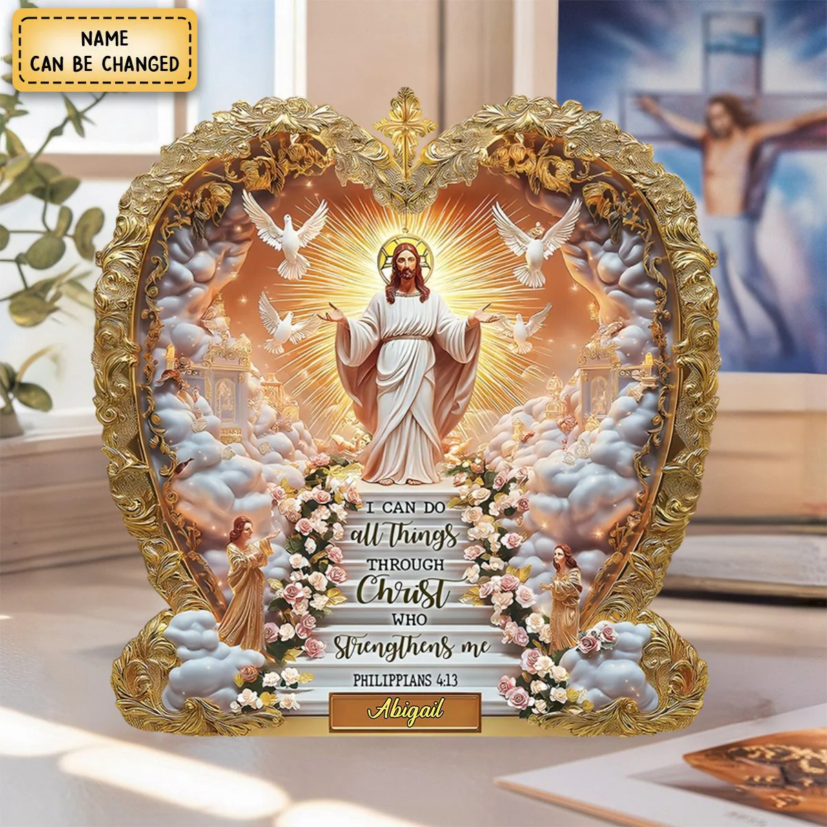 I Can Do All Things - Personalized Christian Custom Shaped Acrylic Plaque - Image 6
