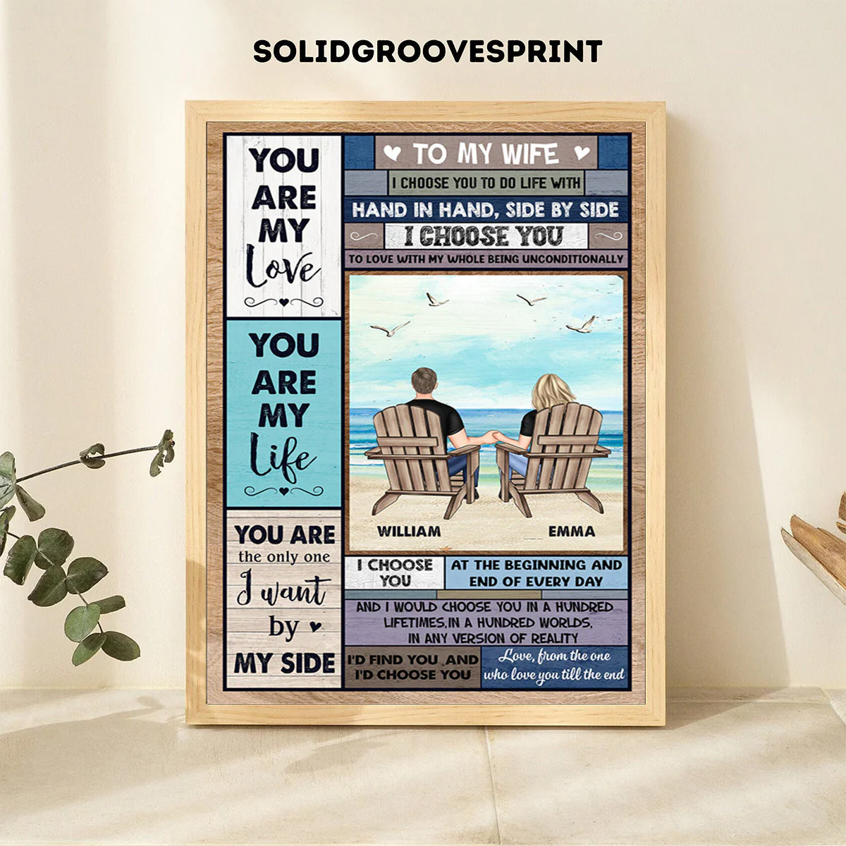 I Choose You To Do Life With You - Personalized Canvas poster - Image 3