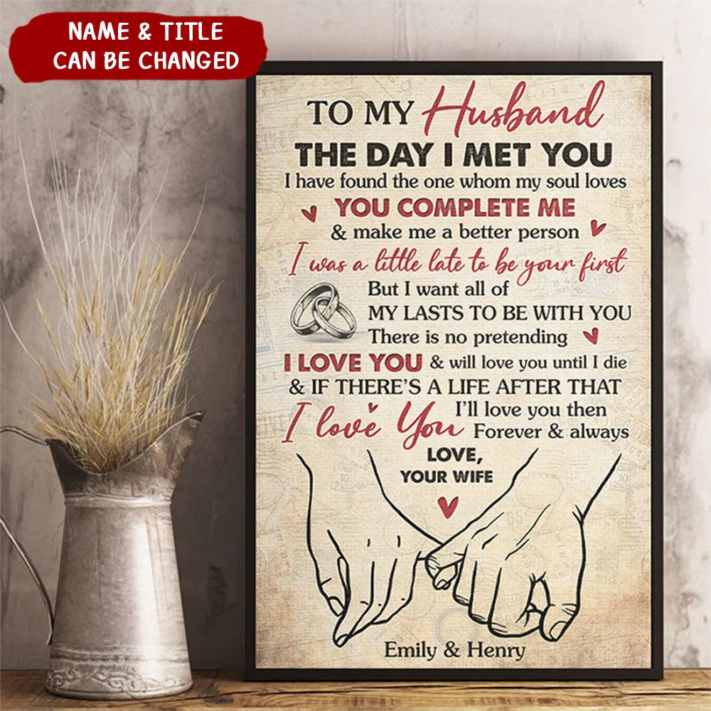 I Found The One Whom My Soul Loves - Couple Personalized Custom Poster - Gift For Husband Wife - Image 2