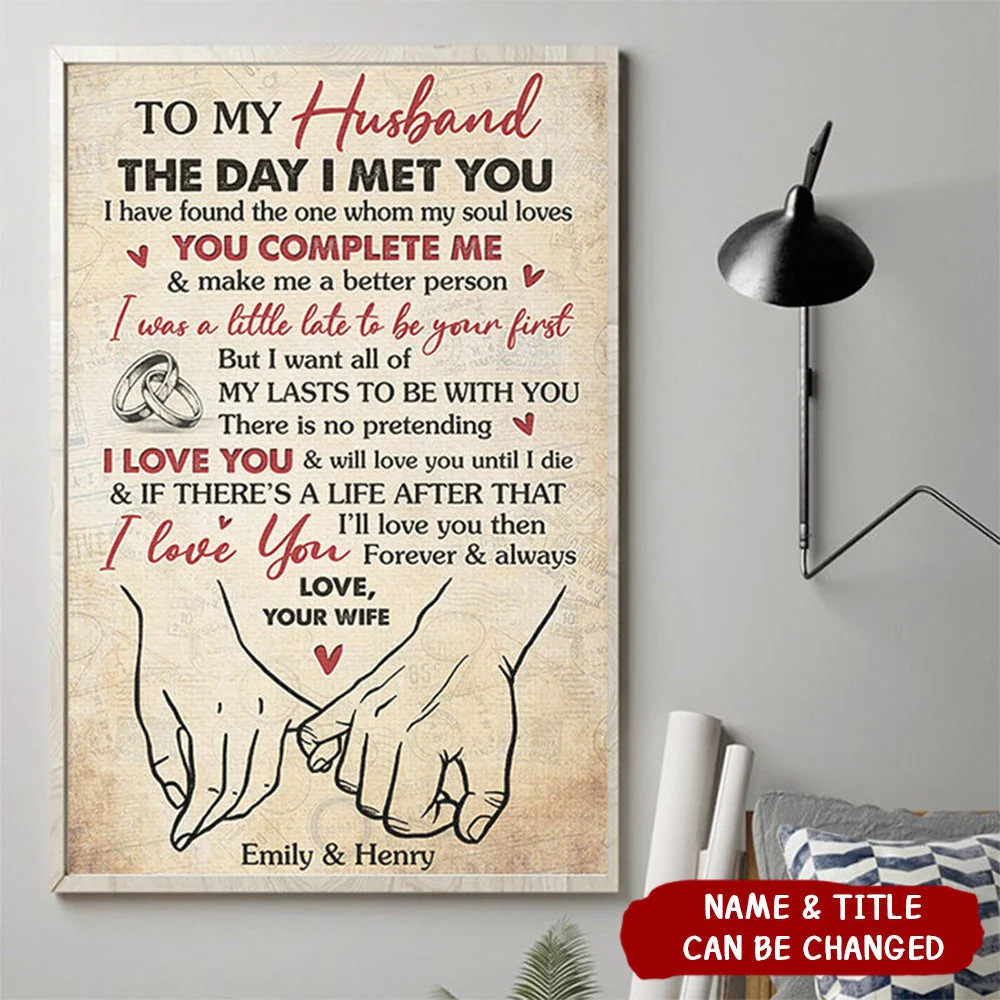 I Found The One Whom My Soul Loves - Couple Personalized Custom Poster - Gift For Husband Wife - Image 3