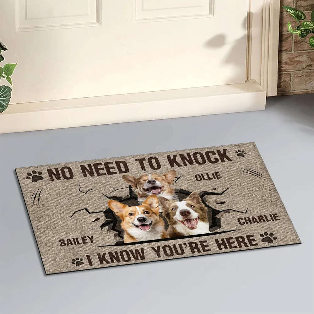 I Know You Are Here - Personalized Custom Doormat Gift For Pet Owners, Pet Lovers - Image 3