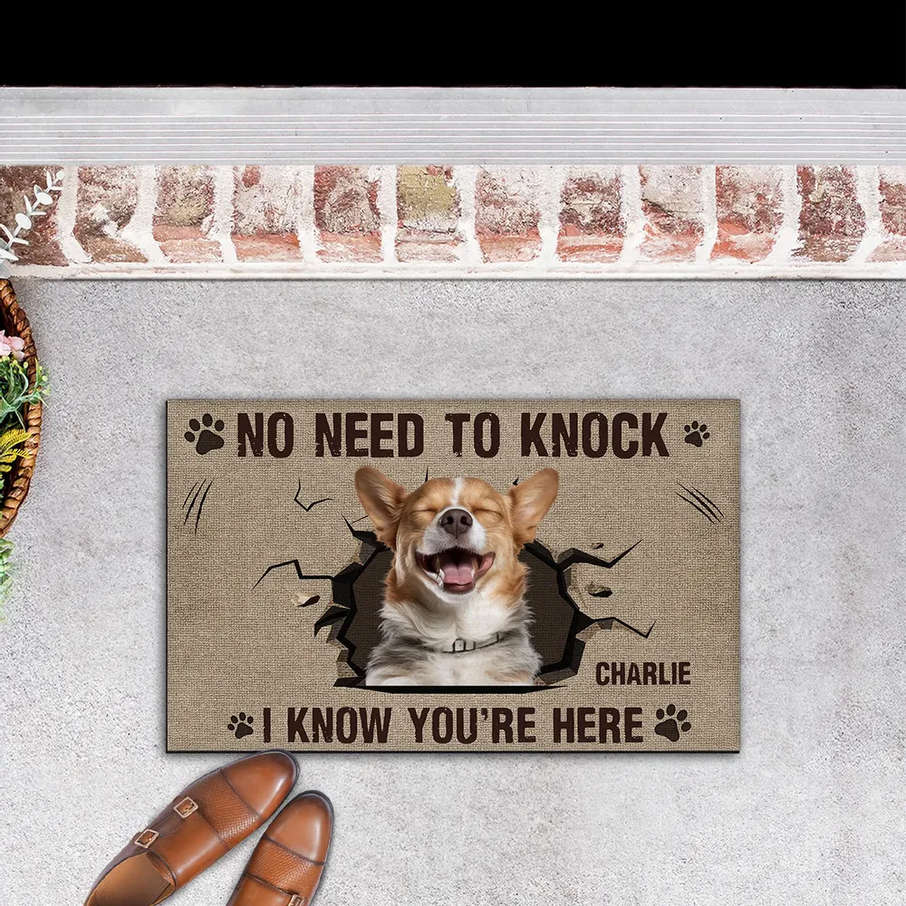 I Know You Are Here - Personalized Custom Doormat Gift For Pet Owners, Pet Lovers - Image 4