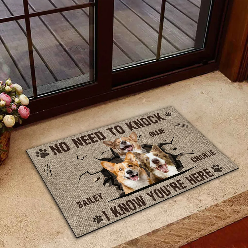 I Know You Are Here - Personalized Custom Doormat Gift For Pet Owners, Pet Lovers - Image 5