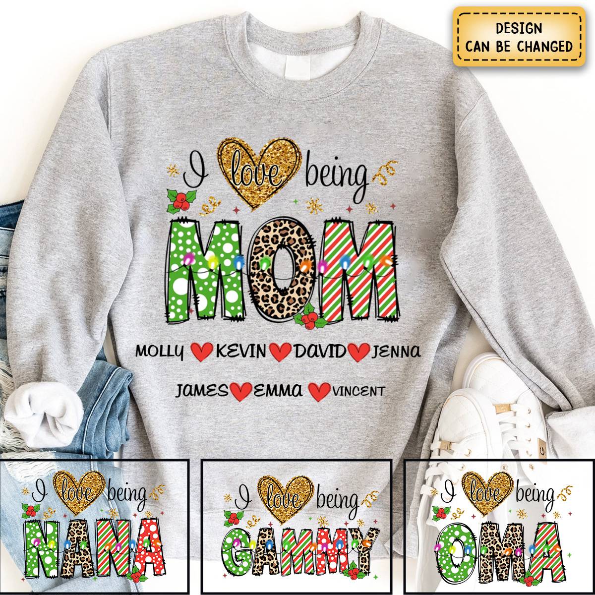 I Love Being Gigi, Custom Sweatshirt For Grandma Nana Mimi - Image 6
