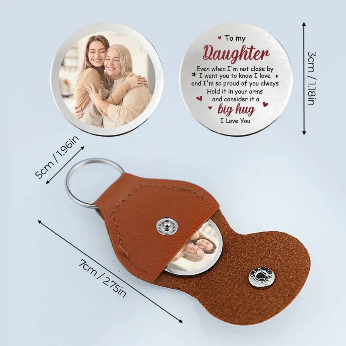 I Love You And Iām So Proud Of You - Family Personalized Custom Pocket Hug - Image 4