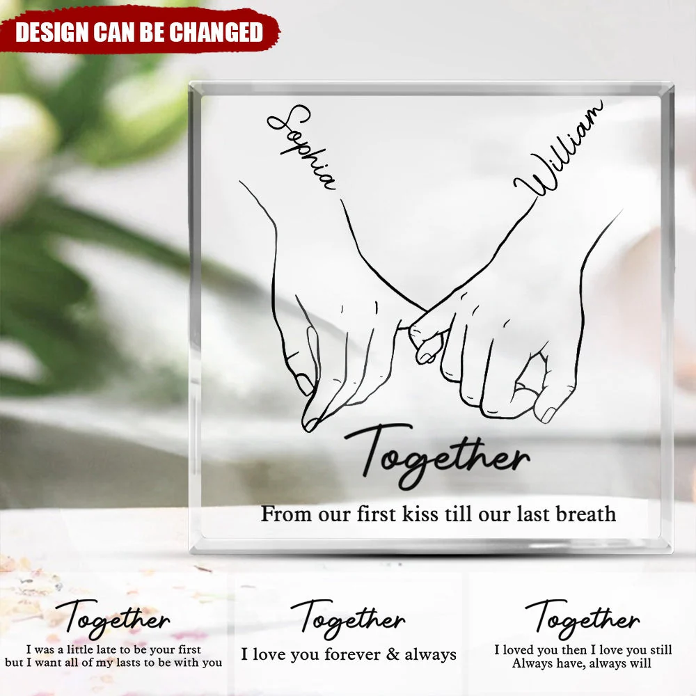 I Love You Forever & Always - Couple Personalized Custom Square Shaped Acrylic Plaque - Gift For Husband Wife, Anniversary - Image 2