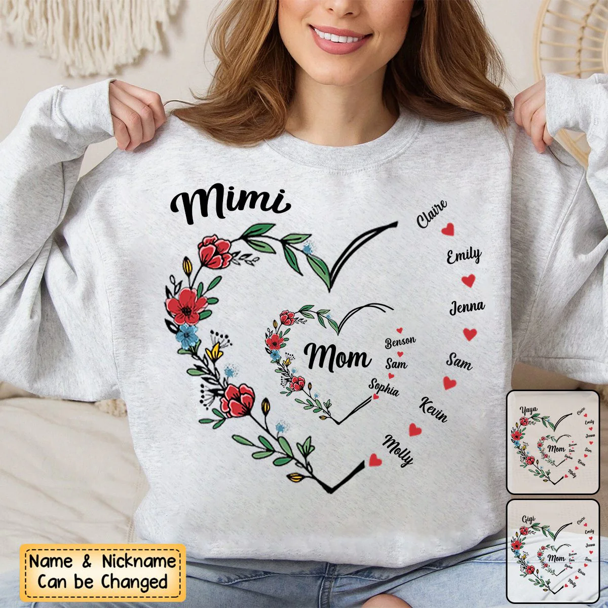 I Love You Forever & Always - Family Personalized Custom Sweatshirt - Gift For Mom, Grandma - Image 4