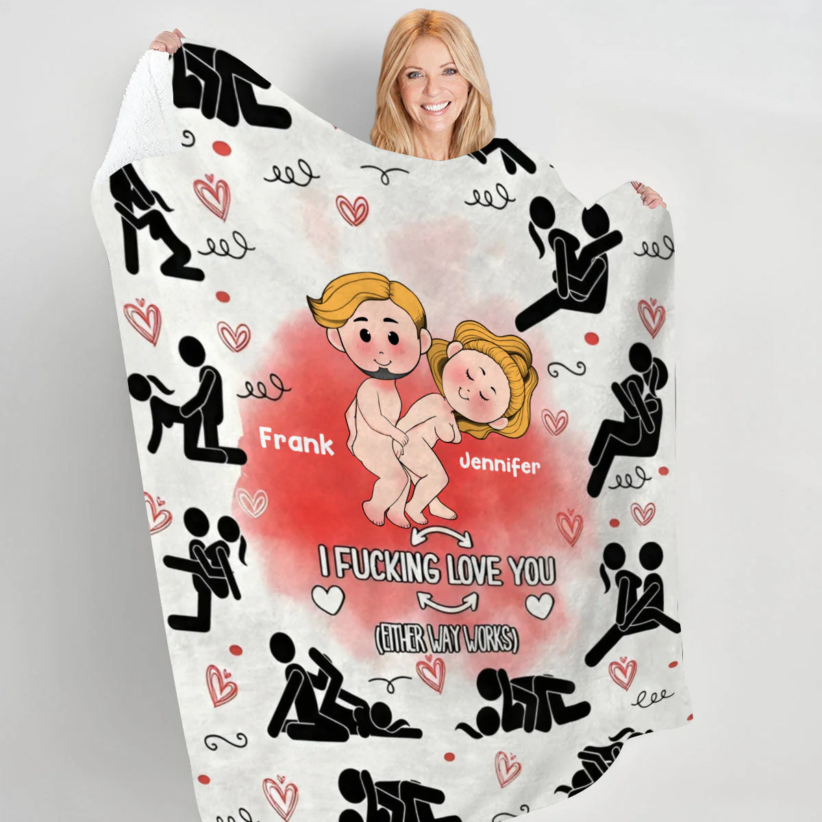 I Love You - Personalized Couple Blanket - Gifts For Couple - Image 2