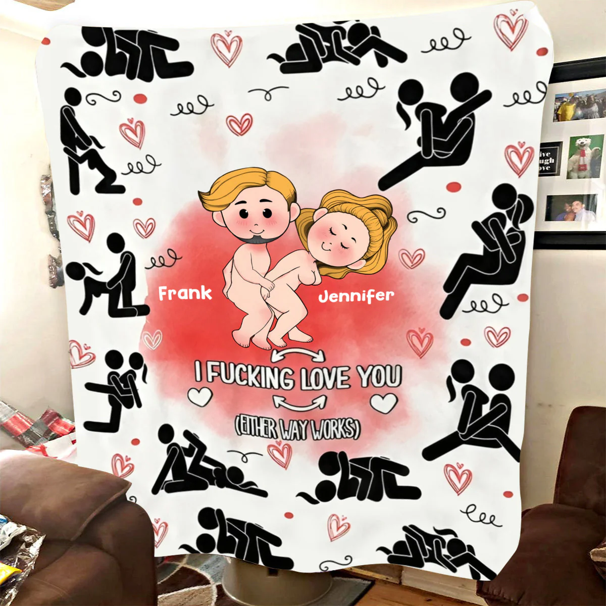 I Love You - Personalized Couple Blanket - Gifts For Couple - Image 4
