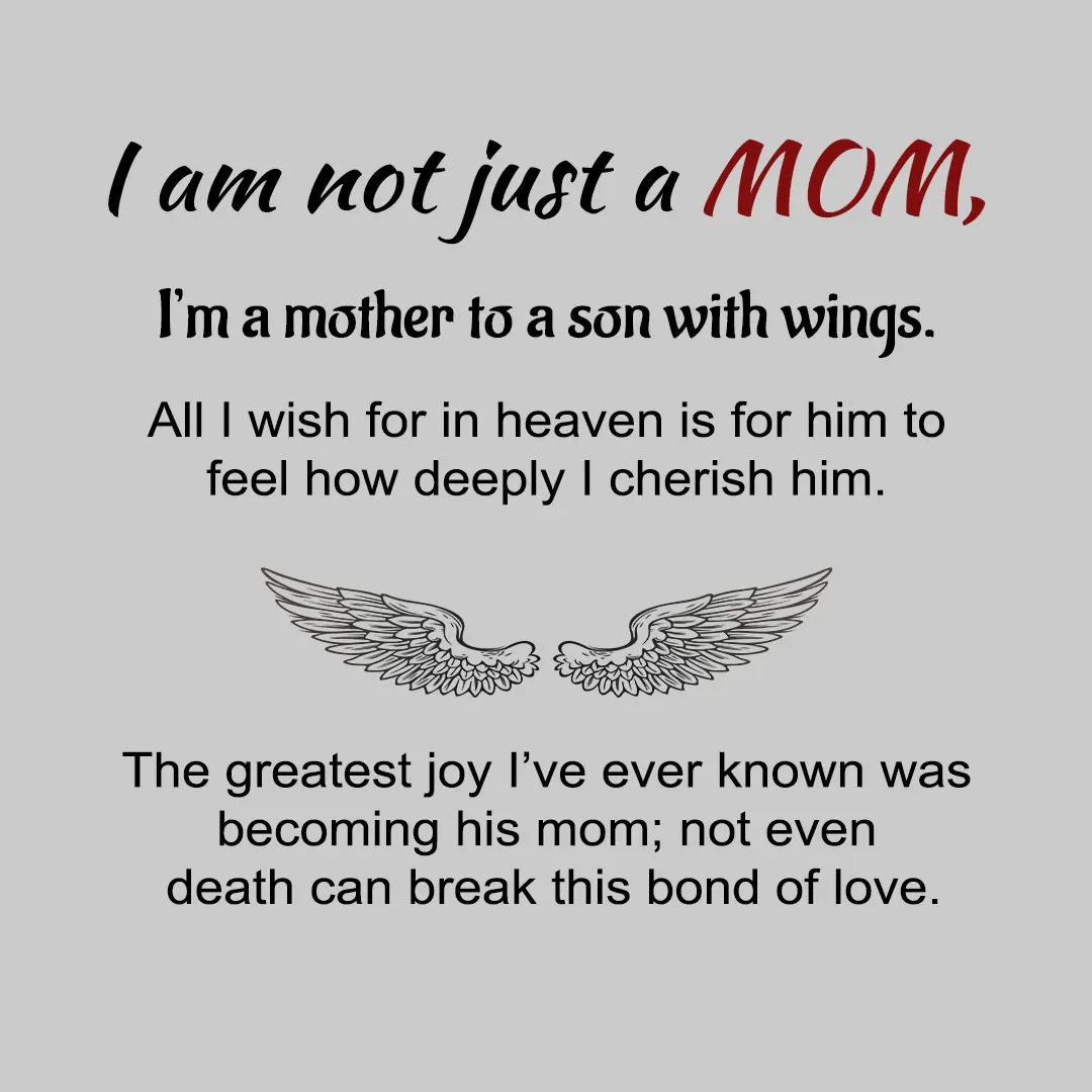 I'm A Mother To A Son With Wings - Engraved Name Personalized Ring - Image 8