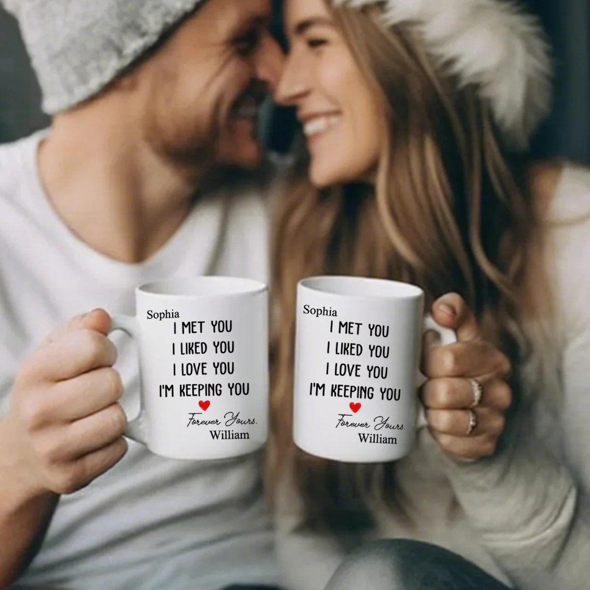I Met You I Liked You I Love You, Personalized Custom Coffee Mug, Gift For Couple - Image 2