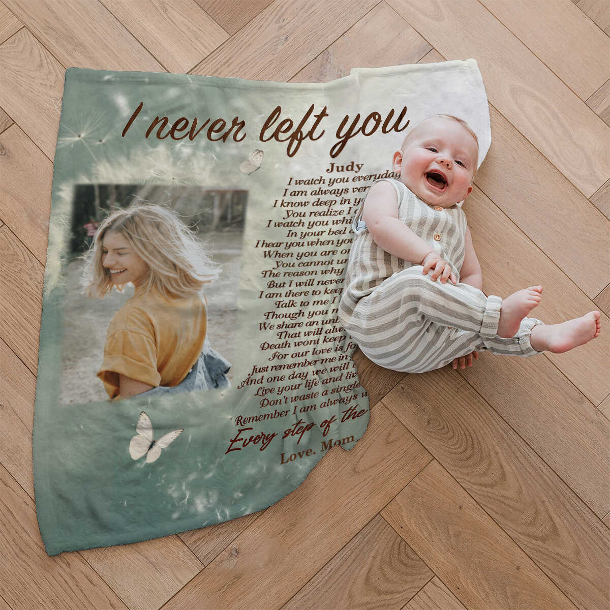 I Never Left You Blanket, Custom Photo Blanket, Memorial Blankets For Gift - Image 3