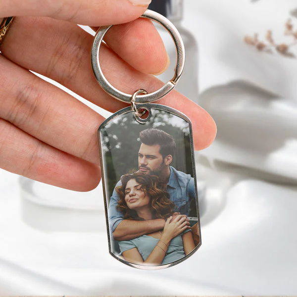 I Promise To Be Personalized Engraved Stainless Steel Keychain - Image 3