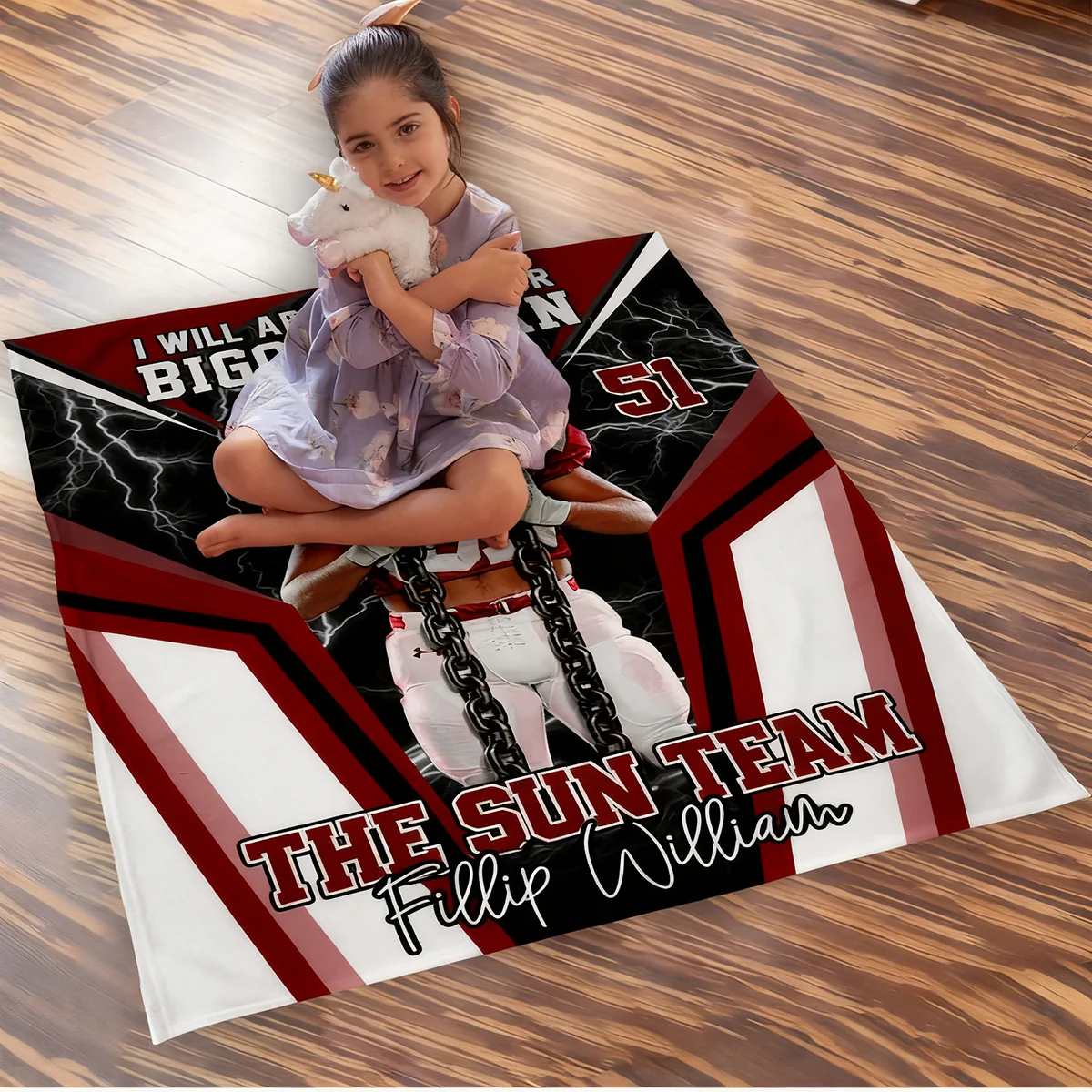 I Will Always Be Your Biggest Fan - Personalized Football Blanket For Football Mom Grandma - Image 4