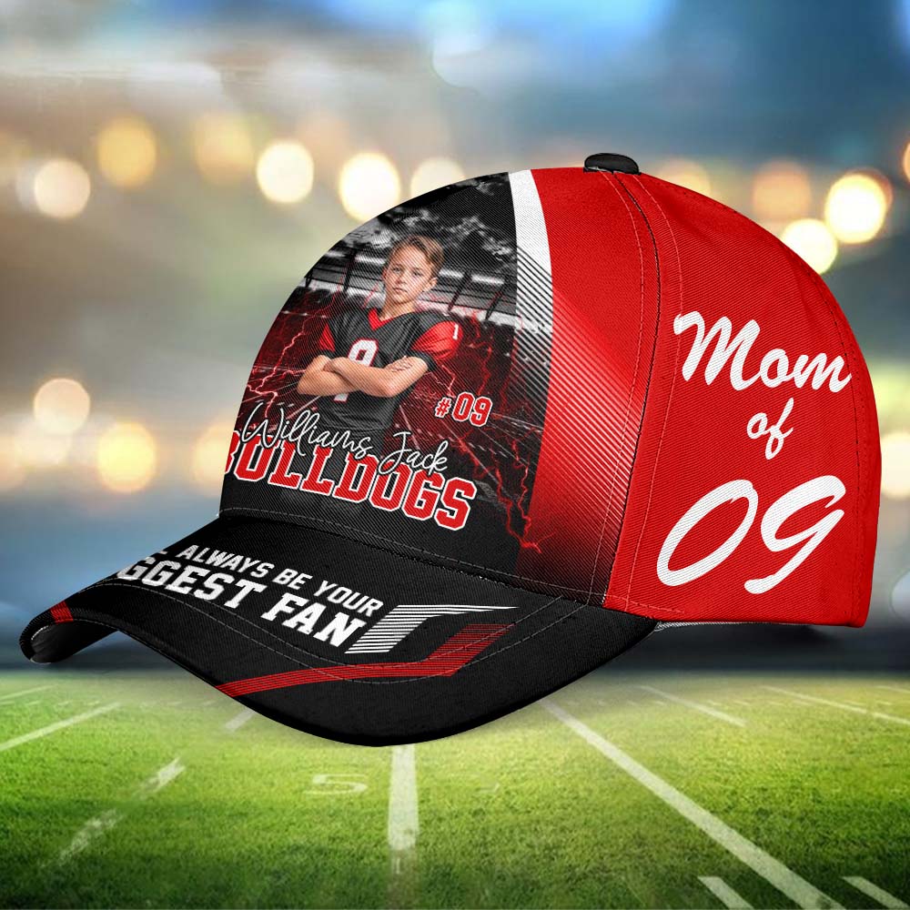 I Will Always Be Your Biggest Fan Personalized Photo Football Classic Cap - Image 4