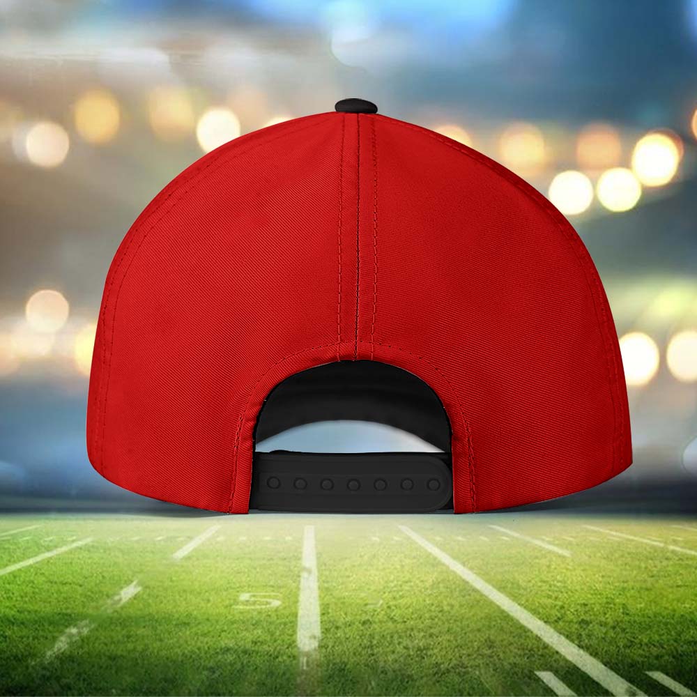 I Will Always Be Your Biggest Fan Personalized Photo Football Classic Cap - Image 5