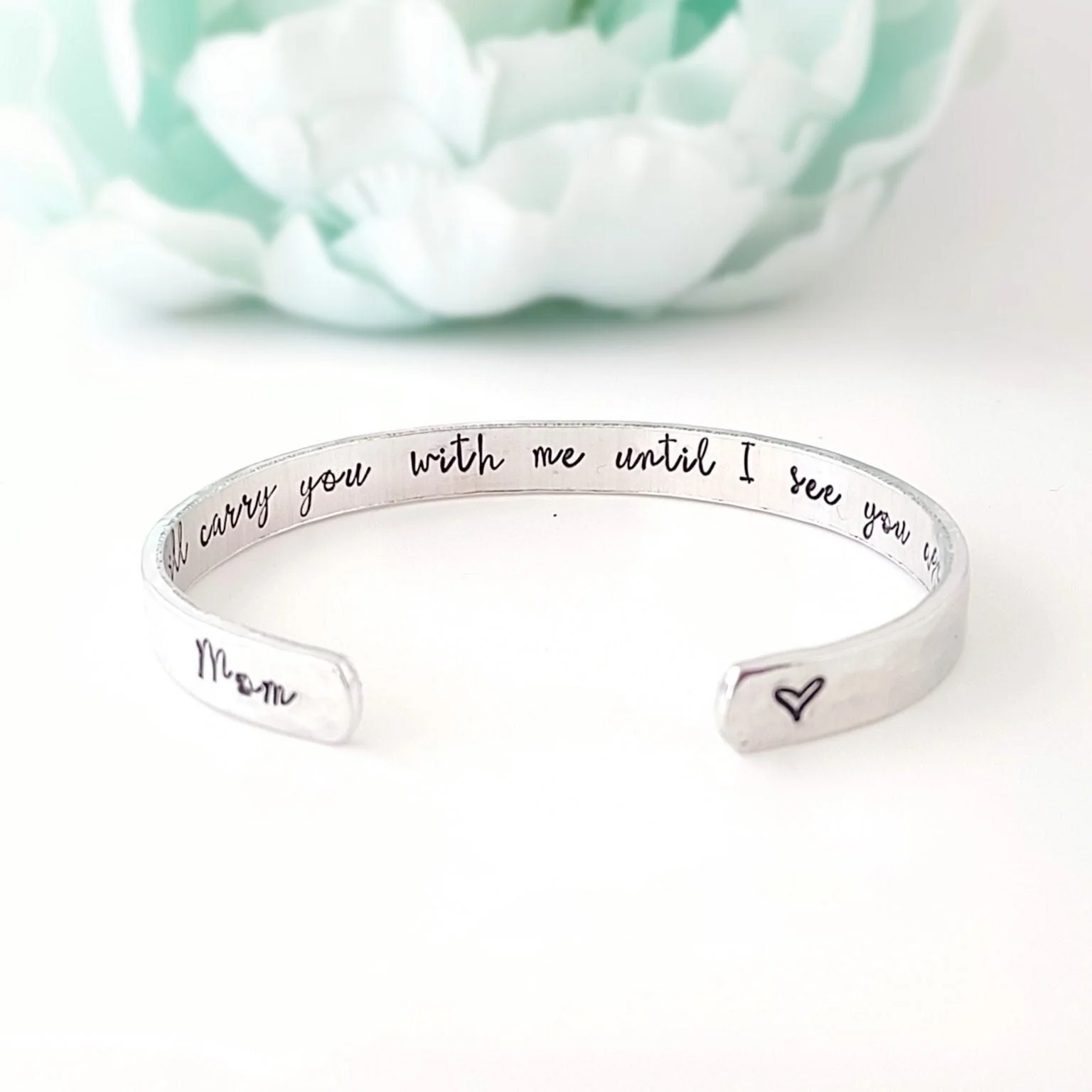 I will carry you bracelet, Personalized Bracelet for Loss of Loved One - Image 2