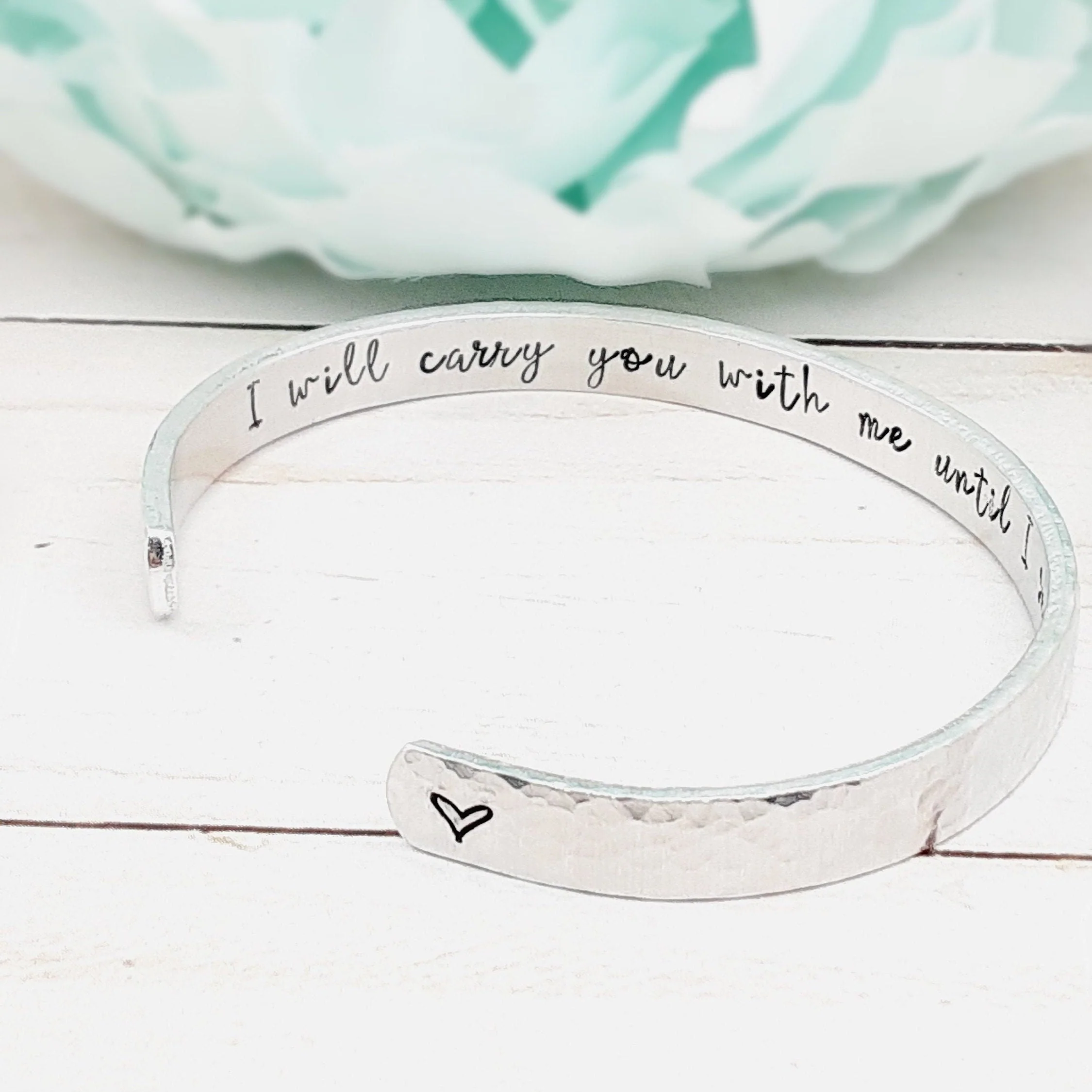 I will carry you bracelet, Personalized Bracelet for Loss of Loved One - Image 3