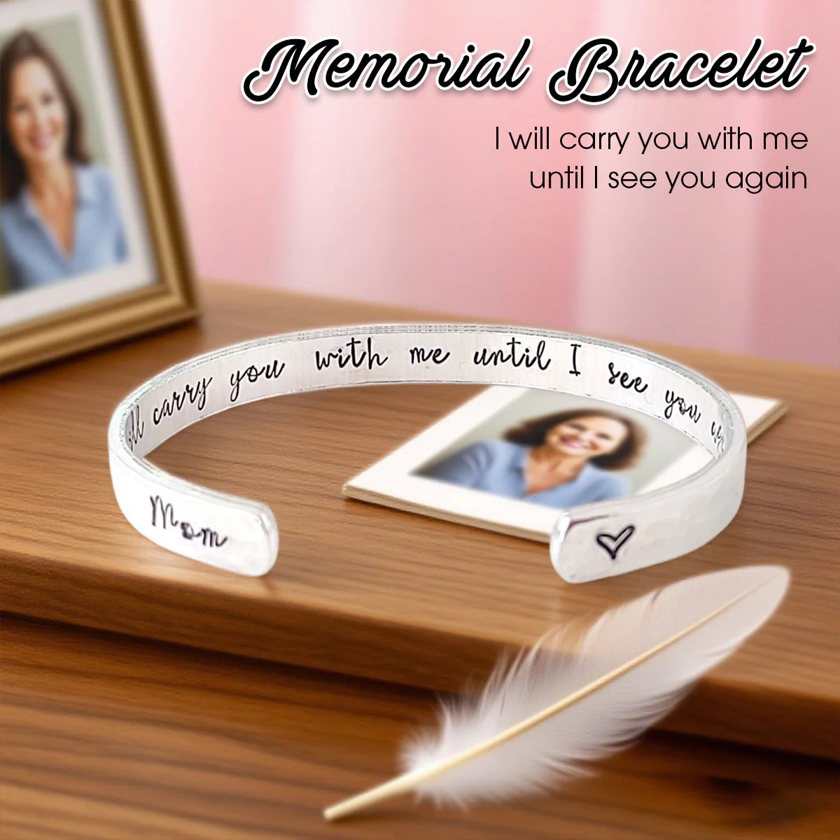 I will carry you bracelet, Personalized Bracelet for Loss of Loved One - Image 9