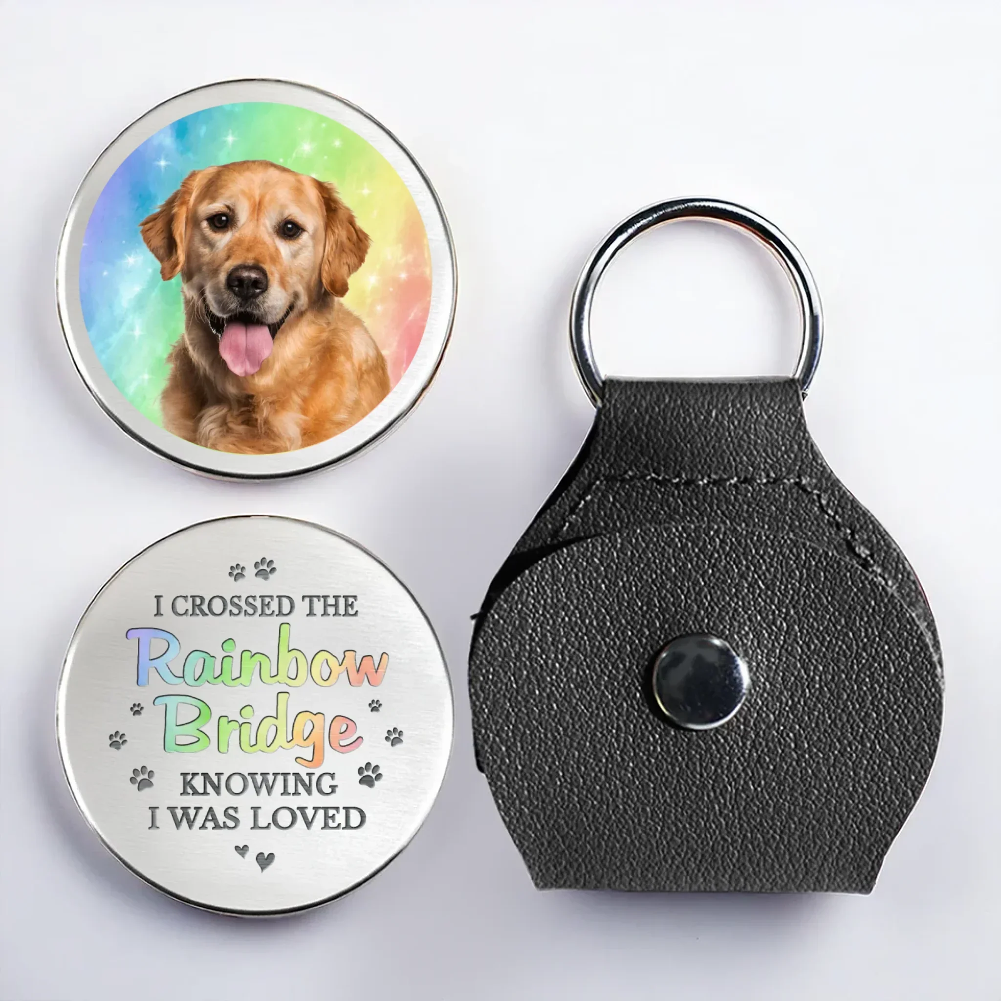 I Will Carry You - Memorial Personalized Photo Keychain Pocket Hug Gift For Pet Lovers - Image 2