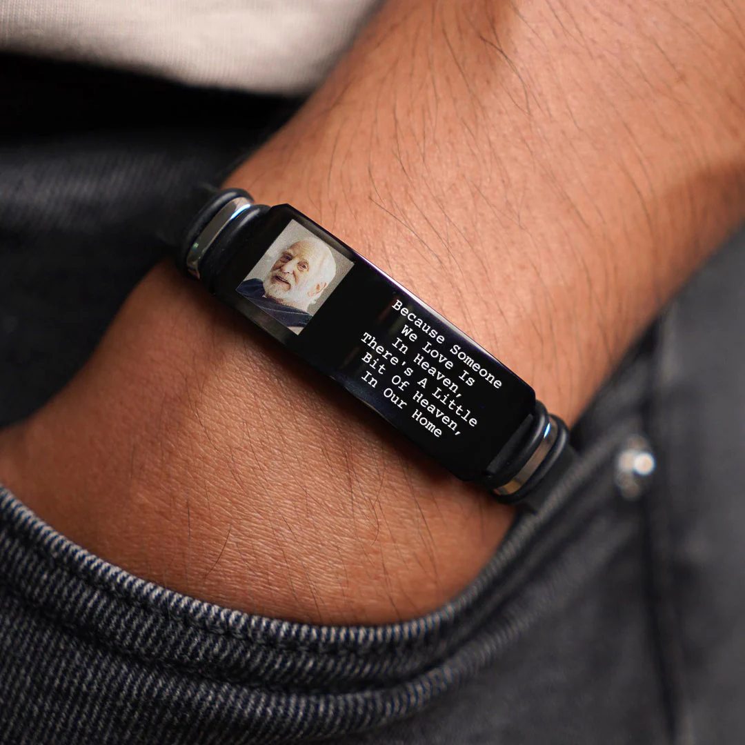 I Will Carry You With Me Until I See You Again - Custom Photo Bracelet, Sympathy Gift - Image 3