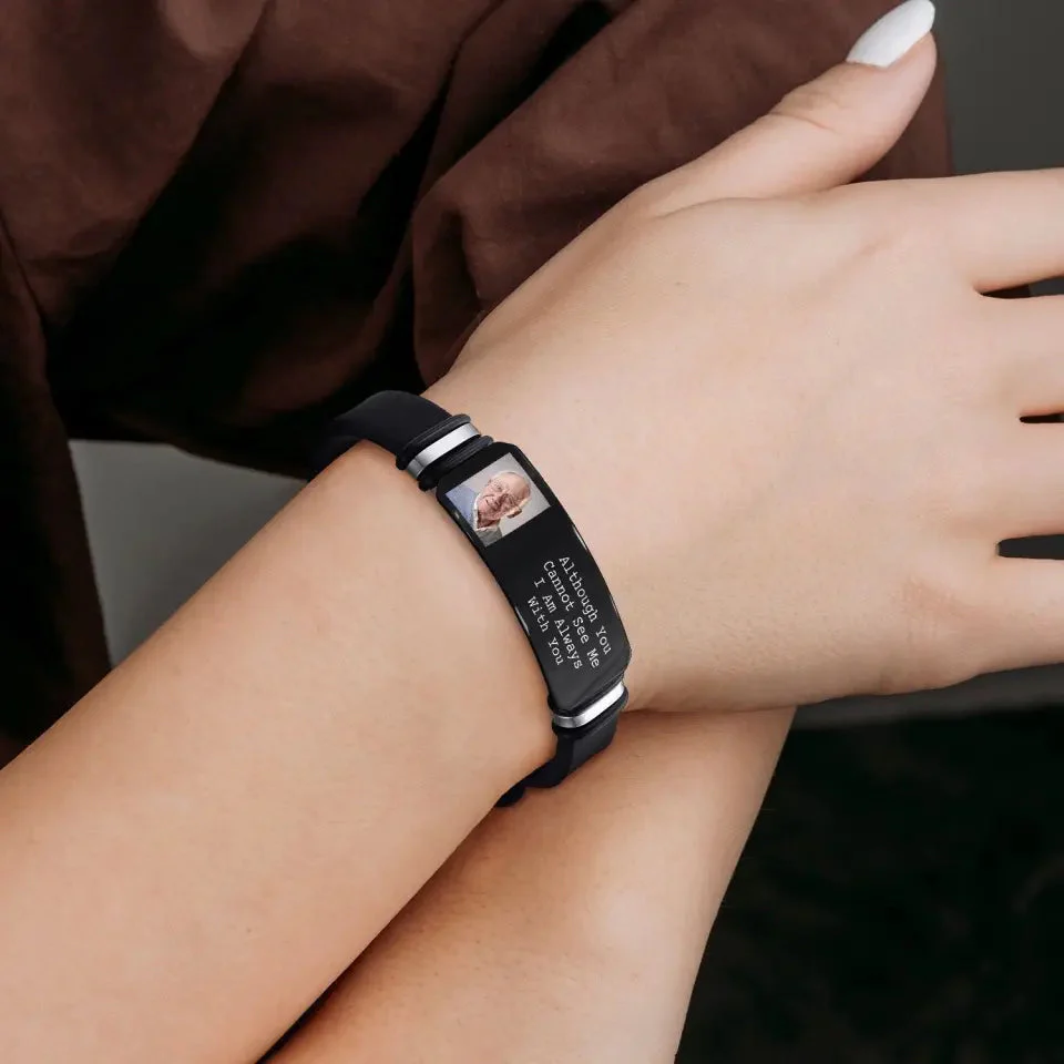 I Will Carry You With Me Until I See You Again - Custom Photo Bracelet, Sympathy Gift - Image 4