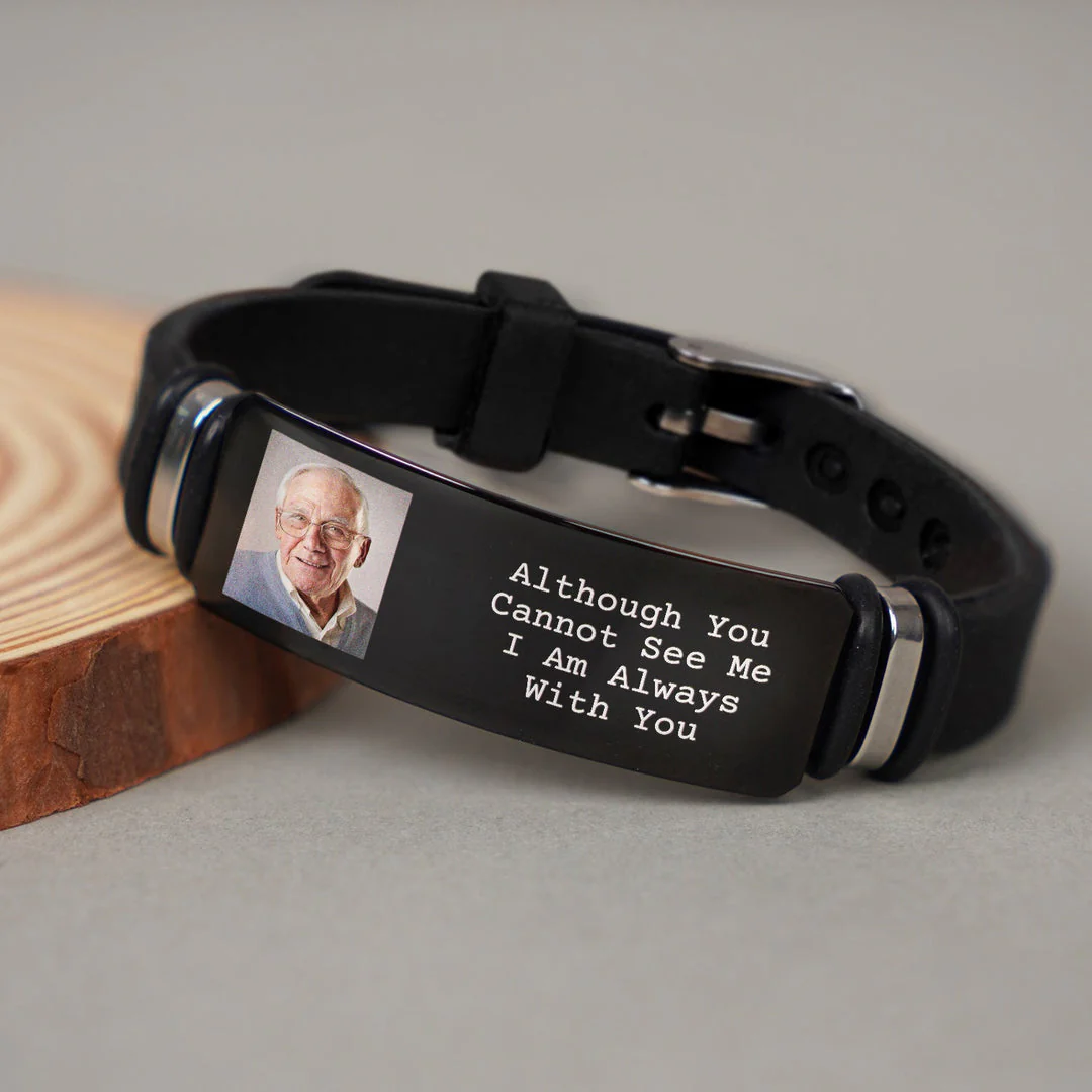 I Will Carry You With Me Until I See You Again - Custom Photo Bracelet, Sympathy Gift - Image 7