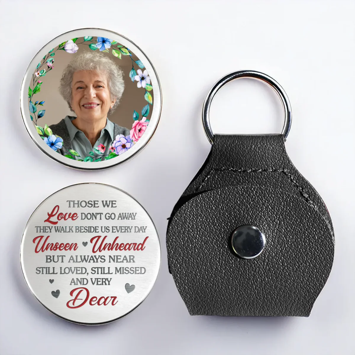 I Will Carry Your Memory With Me - Memorial Personalized Keychain Pocket Hug - Image 2