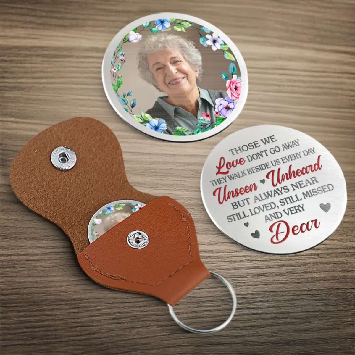 I Will Carry Your Memory With Me - Memorial Personalized Keychain Pocket Hug - Image 3