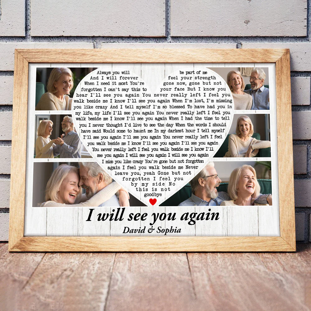 I Will See You Again, Custom Couple Photo Canvas Print, Gift For Couple, Memorial Gifts - Image 2