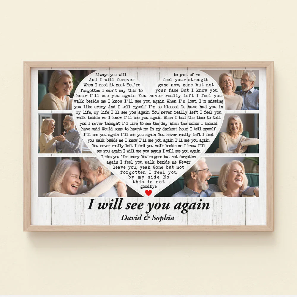 I Will See You Again, Custom Couple Photo Canvas Print, Gift For Couple, Memorial Gifts - Image 3
