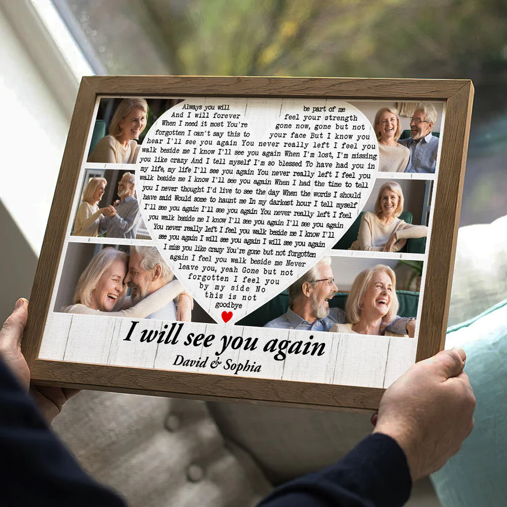 I Will See You Again, Custom Couple Photo Canvas Print, Gift For Couple, Memorial Gifts - Image 4