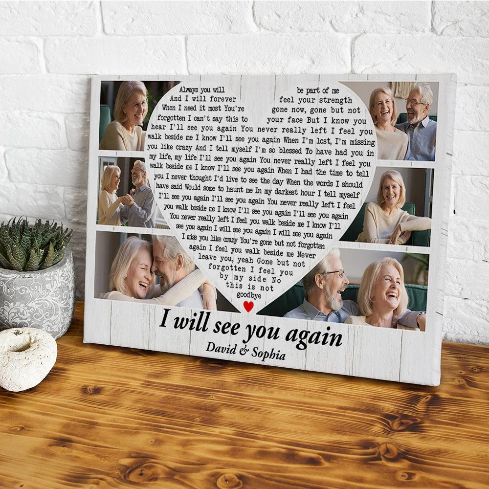 I Will See You Again, Custom Couple Photo Canvas Print, Gift For Couple, Memorial Gifts - Image 5