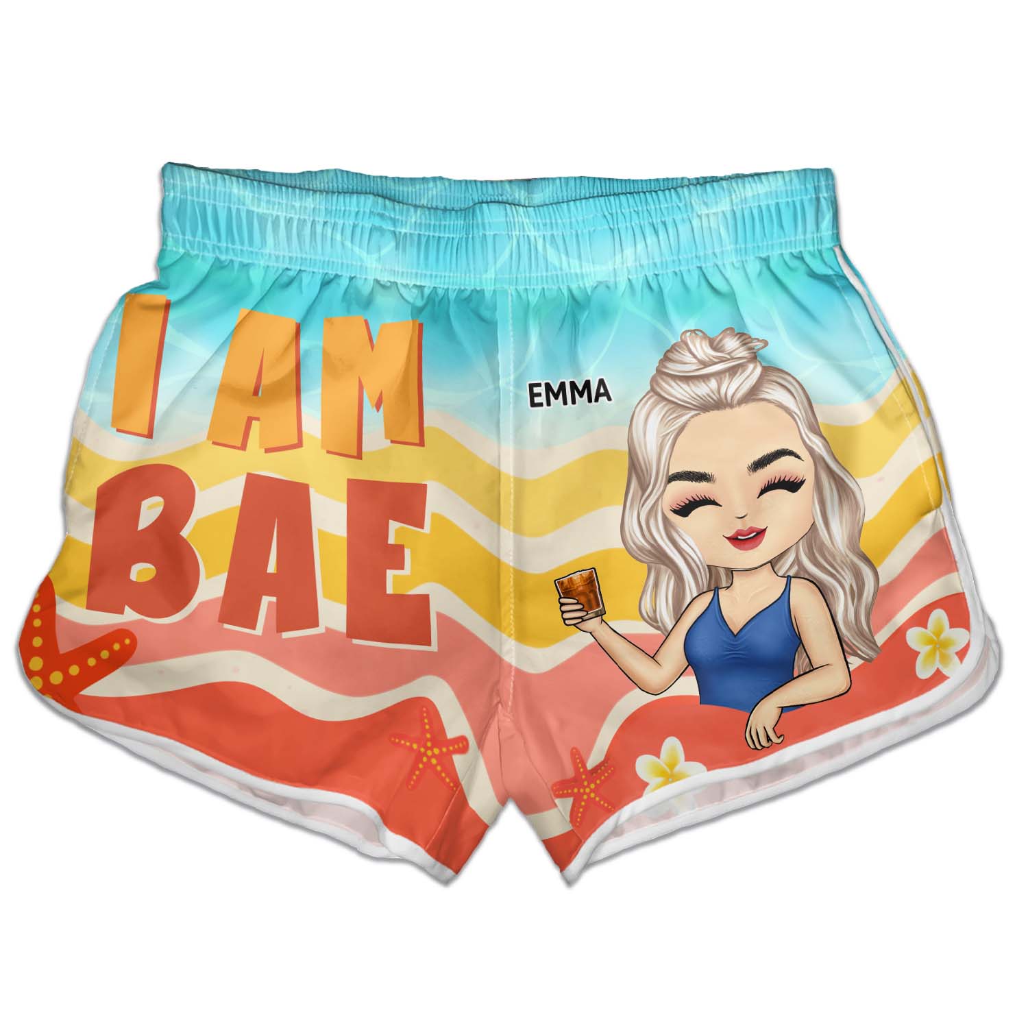 If Lost Return To Bae Couple - Anniversary, Birthday Gift For Spouse, Husband, Wife, Boyfriend, Girlfriend - Personalized Custom Couple Beach Shorts - Image 6