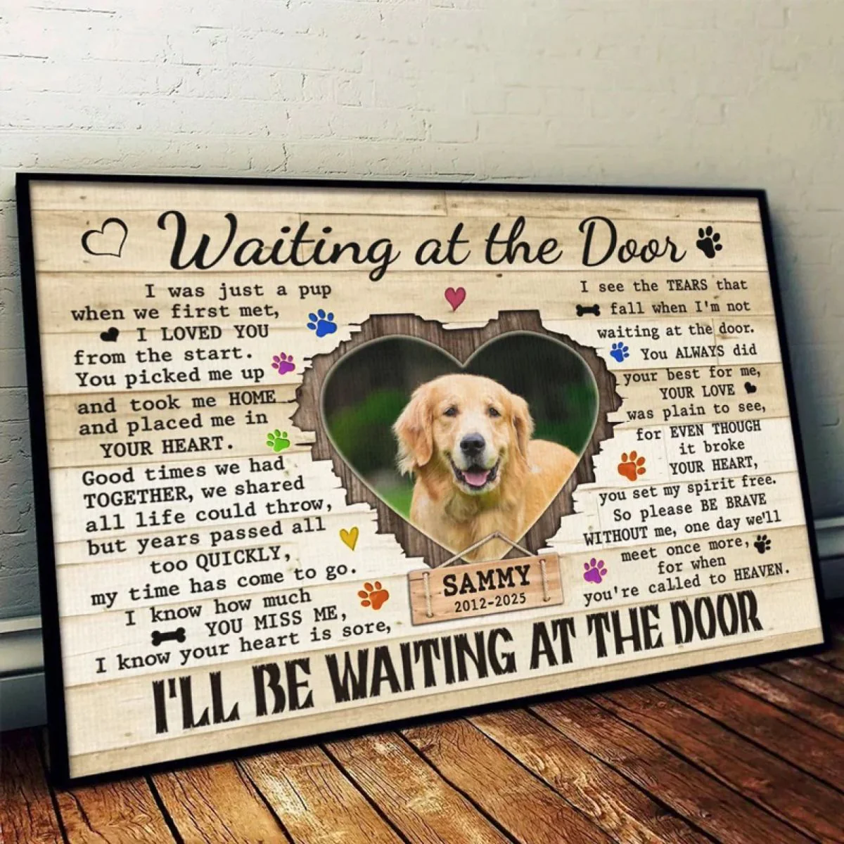I'll Be Waiting At The Door - Memorial Personalized Canvas/Poster Gift For Pet Lovers - Image 2