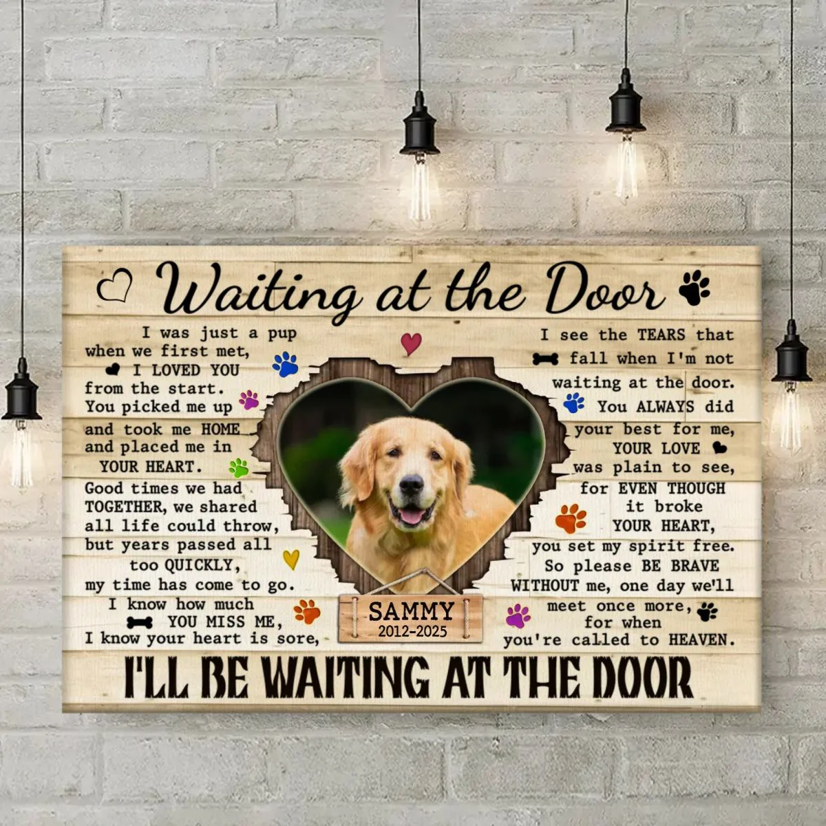 I'll Be Waiting At The Door - Memorial Personalized Canvas/Poster Gift For Pet Lovers - Image 3