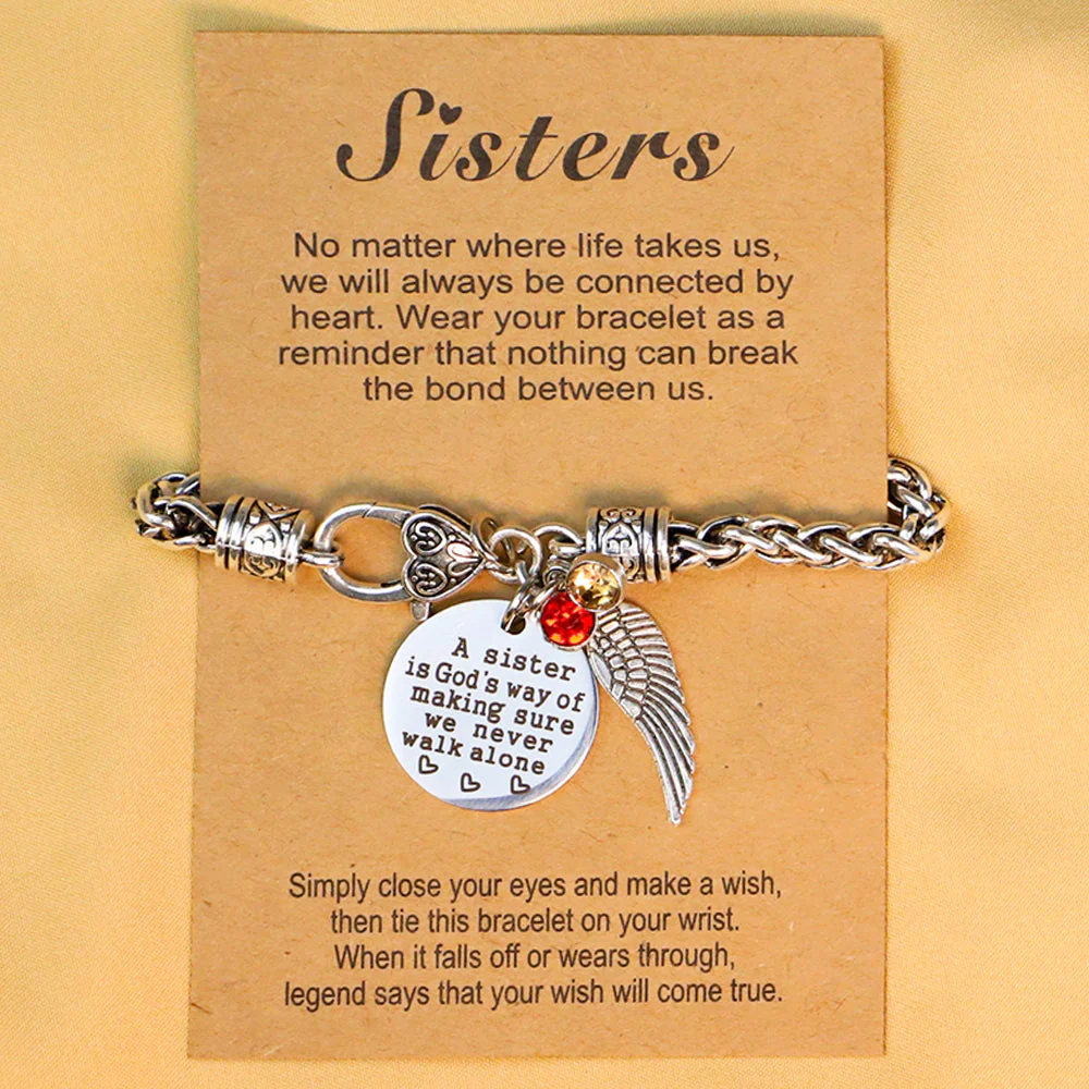 A sister is a god's way Antique Silver Bracelet - Image 5