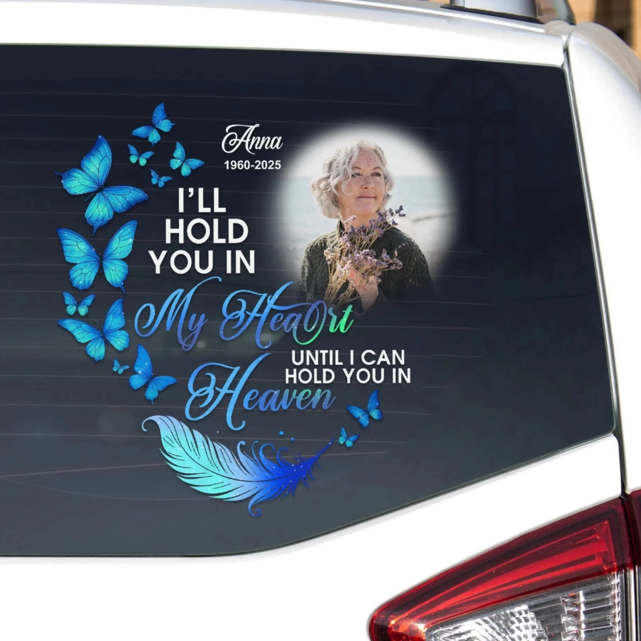 I'll Hold You In My Heart Until I Can Hold You In Heaven - Personalized Memorial Decal Sympathy Gift Loss Of Loved One - Image 4