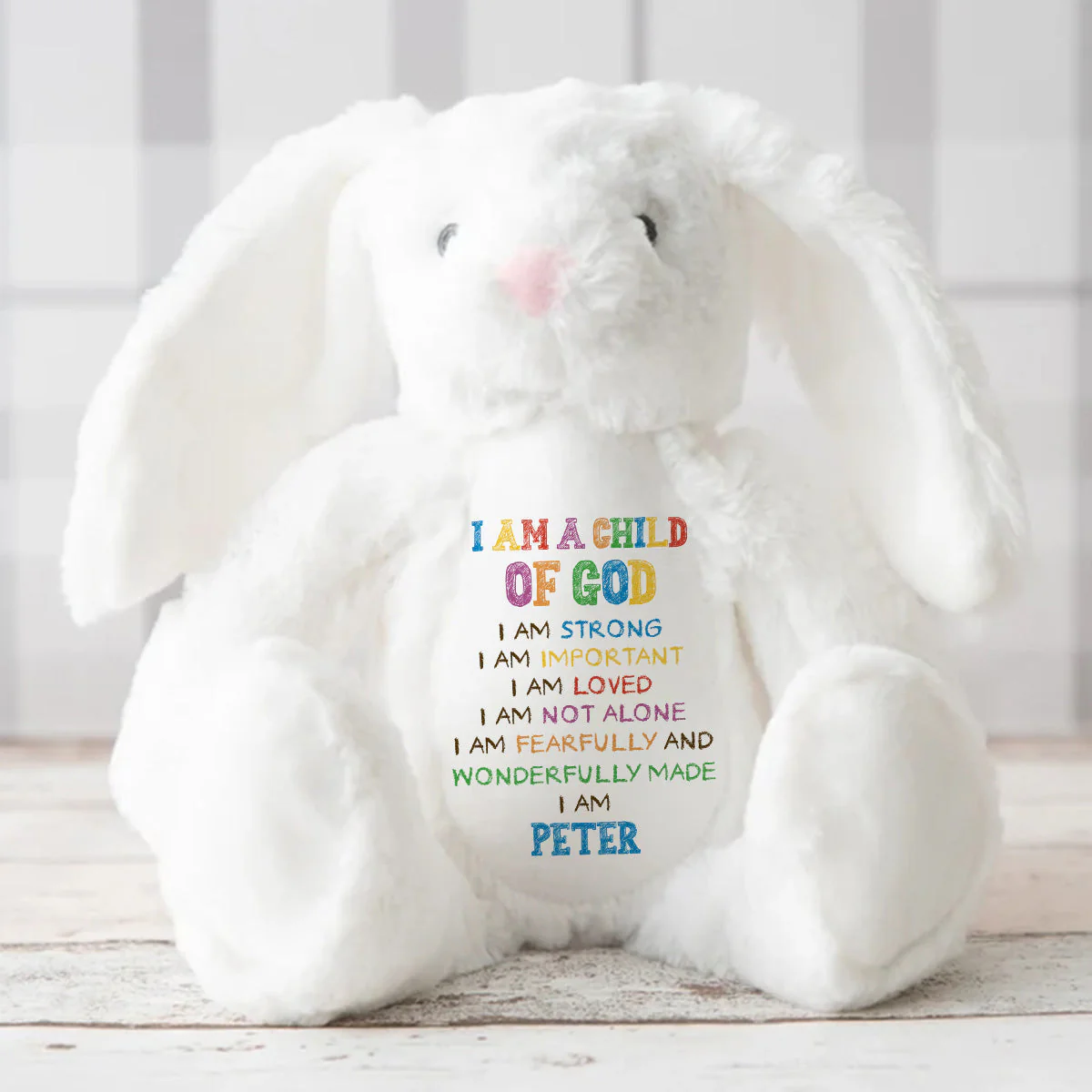 I'm A Good Child - Personalized Easter Bunny Plush Gift For Kids - Image 3