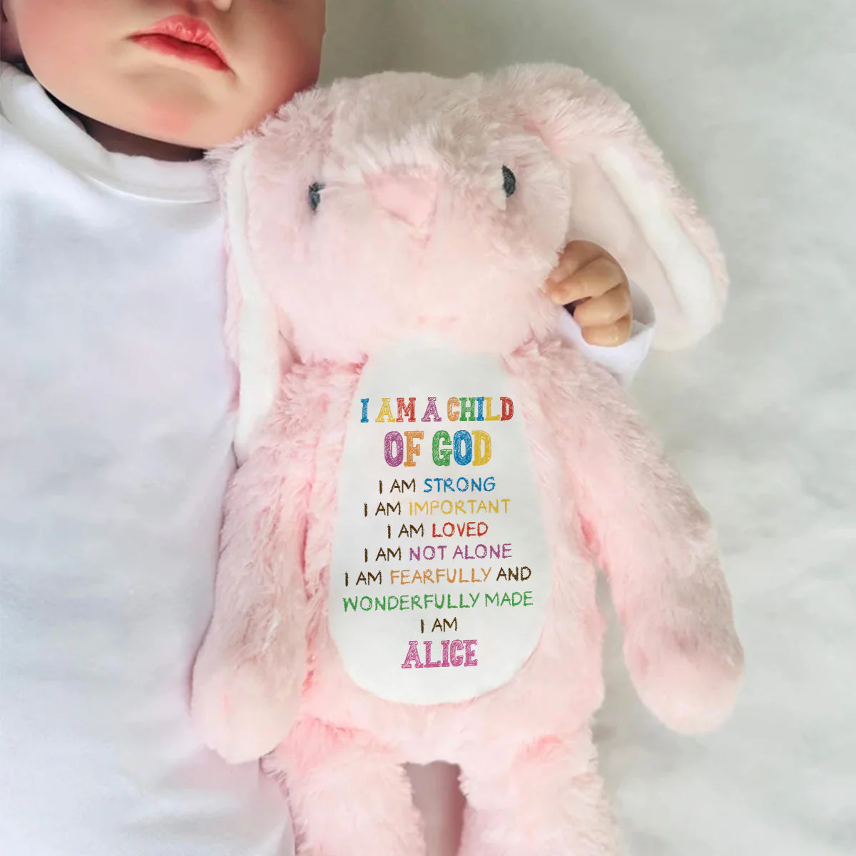 I'm A Good Child - Personalized Easter Bunny Plush Gift For Kids - Image 4