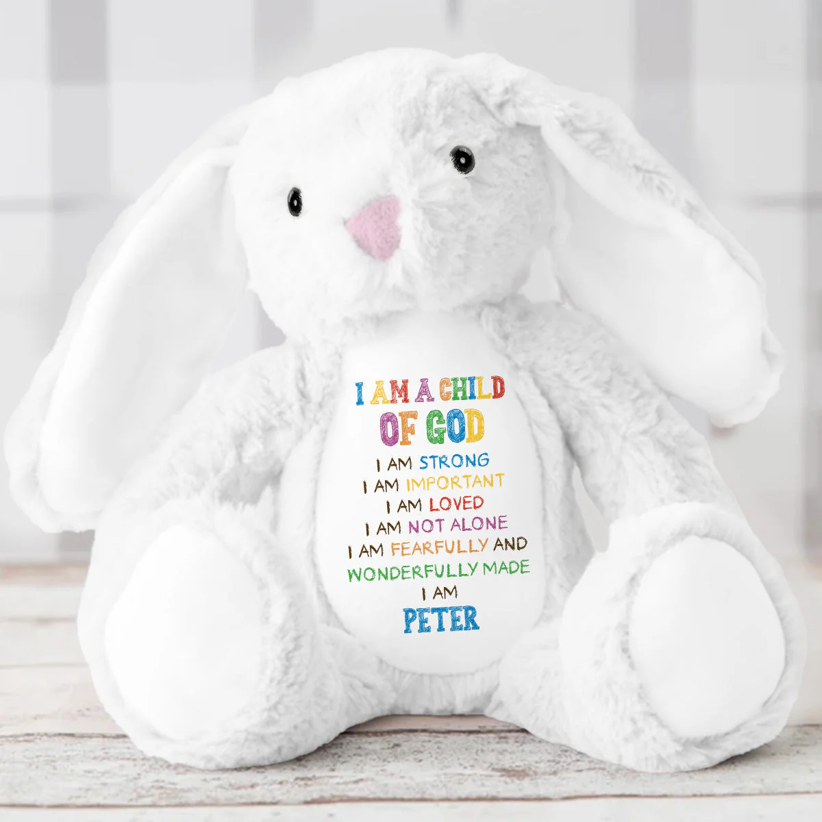 I'm A Good Child - Personalized Easter Bunny Plush Gift For Kids - Image 5
