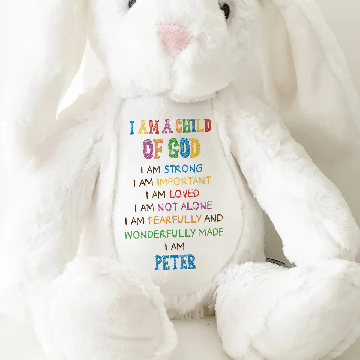 I'm A Good Child - Personalized Easter Bunny Plush Gift For Kids - Image 6