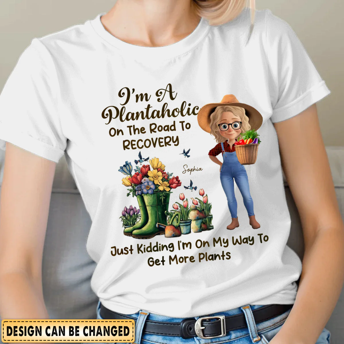 I'm A Plantaholic On The Road To Recovery - Personalized T Shirt - Image 3
