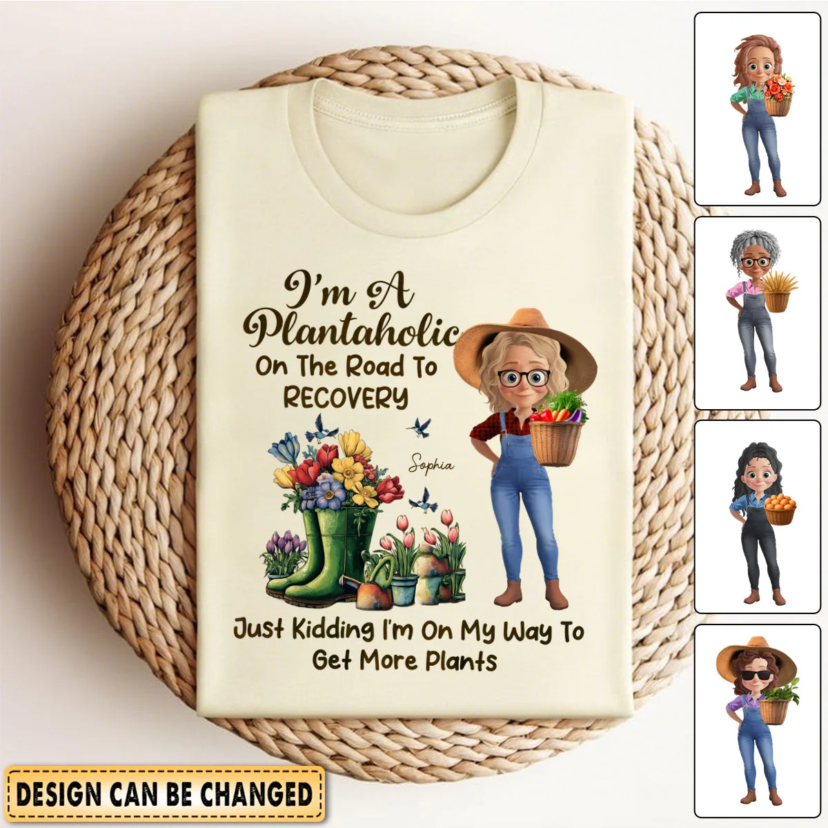 I'm A Plantaholic On The Road To Recovery - Personalized T Shirt - Image 4