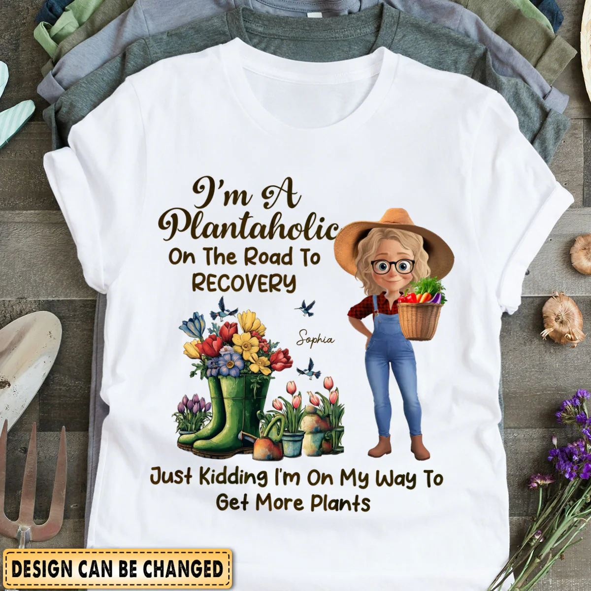 I'm A Plantaholic On The Road To Recovery - Personalized T Shirt - Image 5