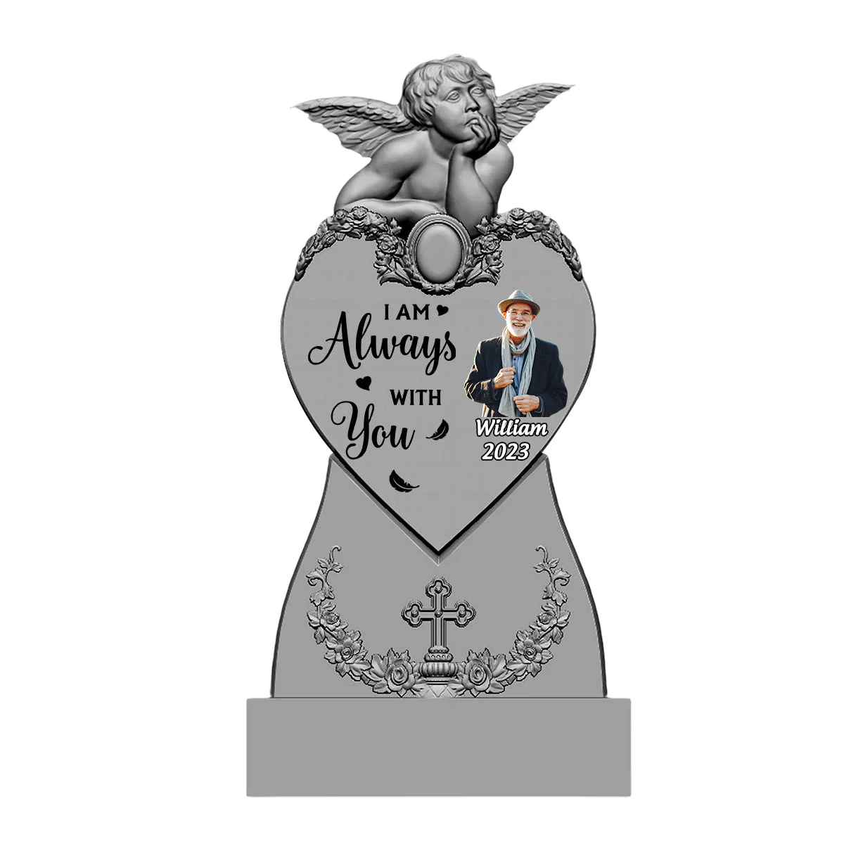 I'm Always With You -Personalized Memorial Angel Acrylic Plaque